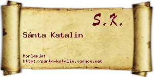 Sánta Katalin névjegykártya