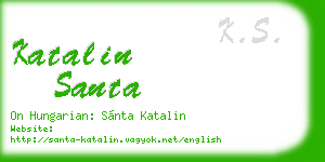 katalin santa business card